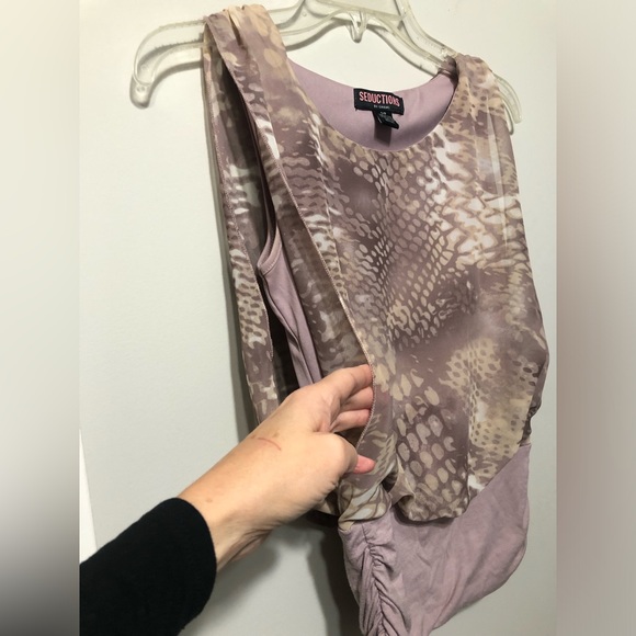 Seductions by Sirens lilac sleeveless top size S/P. - Picture 3 of 6